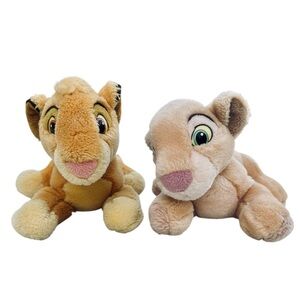 VTG Disney Applause The Lion King Simba & Nala Stuffed Animal Toy Bundle